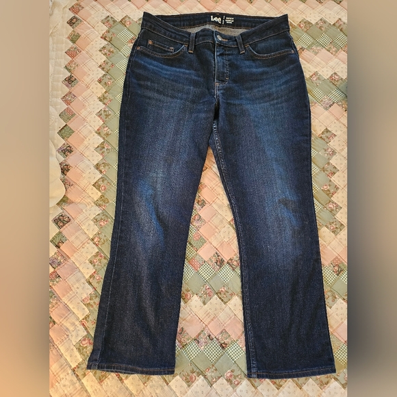 Lee Denim - Lee Women's Dark Wash Straight Mid-Rise Jeans